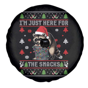 Funny Raccoon Ugly Christmas Spare Tire Cover I'm Just Here for The Snacks Cute Trash Panda TS10 Print Your Wear