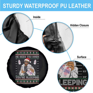 Funny Christmas Diddy Spare Tire Cover Diddy Sees You When Youre Sleeping Ugly Xmas TS10 Print Your Wear