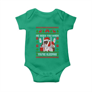 Funny Christmas Diddy Baby Onesie Diddy Sees You When Youre Sleeping Dirty Ugly Xmas TS10 Irish Green Print Your Wear