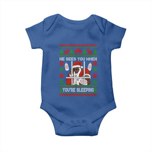 Funny Christmas Diddy Baby Onesie Diddy Sees You When Youre Sleeping Dirty Ugly Xmas TS10 Royal Blue Print Your Wear
