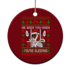 Funny Christmas Diddy Ceramic Ornament Diddy Sees You When Youre Sleeping Dirty Ugly Xmas TS10 1pc Red Print Your Wear
