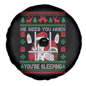 Funny Christmas Diddy Spare Tire Cover Diddy Sees You When Youre Sleeping Dirty Ugly Xmas TS10 Print Your Wear