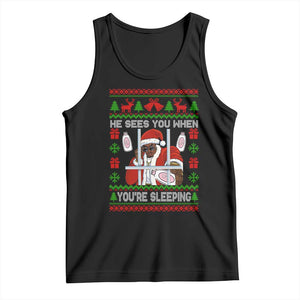 Funny Christmas Diddy Tank Top Diddy Sees You When Youre Sleeping Dirty Ugly Xmas - Print Your Wear