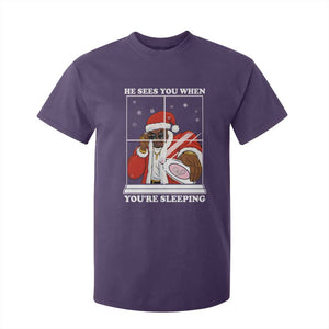 Funny Christmas Diddy T Shirt For Kid He Sees You When Youre Sleeping Dirty Ugly Xmas TS10 Purple Print Your Wear
