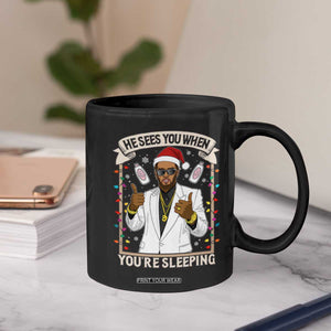 Funny Christmas Diddy Coffee Mug He Sees You When Youre Sleeping Dirty Xmas Lights TS10 Print Your Wear