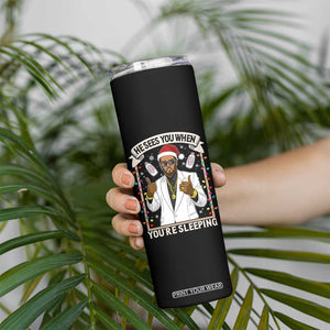 Funny Christmas Diddy Skinny Tumbler He Sees You When Youre Sleeping Dirty Xmas Lights TS10 Print Your Wear