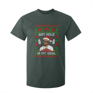 Funny Christmas Diddy T Shirt For Kid Embarrassing Any Hole is My Goal Dirty Ugly Xmas TS10 Dark Forest Green Print Your Wear