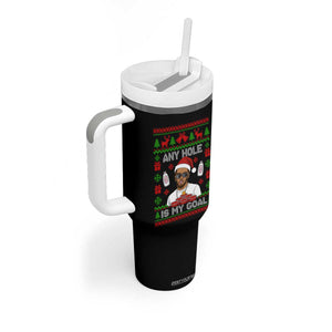 Funny Christmas Diddy Tumbler With Handle Embarrassing Any Hole is My Goal Dirty Ugly Xmas TS10 Print Your Wear