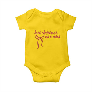 Last Christmas As A Miss Baby Onesie Bride To Be Future Mrs Xmas Engaged Gift TS10 Daisy Print Your Wear