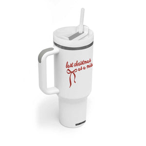 Last Christmas As A Miss Tumbler With Handle Bride To Be Future Mrs Xmas Engaged Gift TS10 Print Your Wear