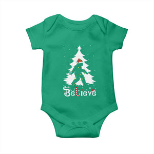 Bigfoot Christmas Baby Onesie Santa Bigfoot Xmas Tree Funny Sasquatch Yeti TS10 Irish Green Print Your Wear