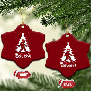 Bigfoot Christmas Ceramic Ornament Santa Bigfoot Xmas Tree Funny Sasquatch Yeti TS10 Print Your Wear