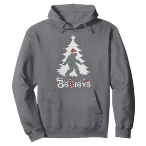 Bigfoot Christmas Hoodie Santa Bigfoot Xmas Tree Funny Sasquatch Yeti TS10 Charcoal Print Your Wear