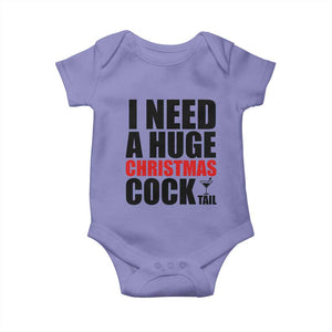Funny Inappropriate Christmas Baby Onesie I Need a Huge Christmas COCKtail Adult Humor Drinking Gift TS10 Violet Print Your Wear