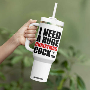 Funny Inappropriate Christmas Tumbler With Handle I Need a Huge Christmas COCKtail Adult Humor Drinking Gift TS10 Print Your Wear