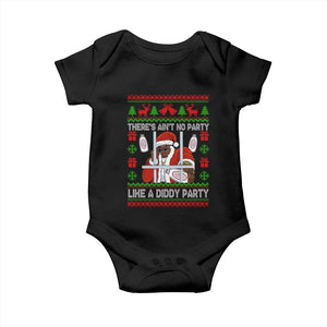 Funny Christmas Diddy Baby Onesie Aint No Party Like A Diddy Party Baby Oil Dirty Ugly Xmas TS10 Black Print Your Wear