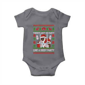 Funny Christmas Diddy Baby Onesie Aint No Party Like A Diddy Party Baby Oil Dirty Ugly Xmas TS10 Charcoal Print Your Wear