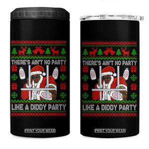 Funny Christmas Diddy 4 in 1 Can Cooler Tumbler Aint No Party Like A Diddy Party Baby Oil Dirty Ugly Xmas TS10 One Size: 16 oz Black Print Your Wear