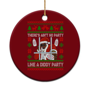 Funny Christmas Diddy Ceramic Ornament Aint No Party Like A Diddy Party Baby Oil Dirty Ugly Xmas TS10 1pc Red Print Your Wear