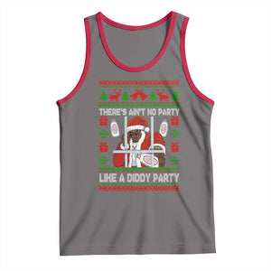 Funny Christmas Diddy Tank Top Aint No Party Like A Diddy Party Baby Oil Dirty Ugly Xmas TS10 Deep Heather Red Print Your Wear