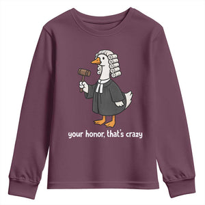 Goose Lawyer Youth Sweatshirt Law School Graduation Gift Funny Silly Gooses Lovers TS10 Maroon Print Your Wear