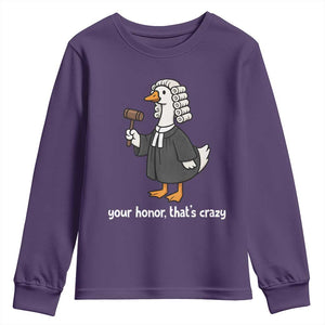 Goose Lawyer Youth Sweatshirt Law School Graduation Gift Funny Silly Gooses Lovers TS10 Purple Print Your Wear