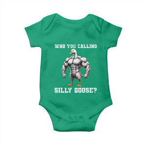 Who You Calling Silly Goose Funny Gym Meme Baby Onesie TS10 Irish Green Print Your Wear