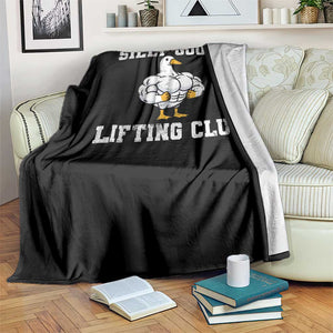 Silly Goose Lifting Club Throw Blanket Funny Gym Meme TS10 Print Your Wear