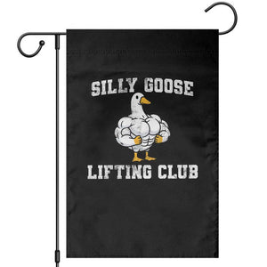 Silly Goose Lifting Club Garden Flag Funny Gym Meme TS10 Black Print Your Wear