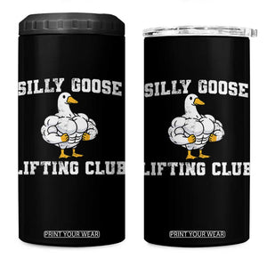 Silly Goose Lifting Club 4 in 1 Can Cooler Tumbler Funny Gym Meme TS10 One Size: 16 oz Black Print Your Wear