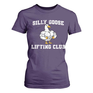 Silly Goose Lifting Club T Shirt For Women Funny Gym Meme TS10 Purple Print Your Wear
