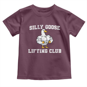 Silly Goose Lifting Club Toddler T Shirt Funny Gym Meme TS10 Maroon Print Your Wear