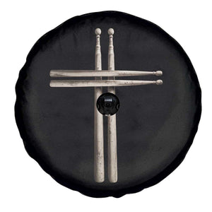 Christian Drummer Spare Tire Cover Drumstick Cross Rock Music Lover Gift TS10 Print Your Wear