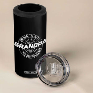 Funny Grandpa 4 in 1 Can Cooler Tumbler Man Myth Bad Influence Funny Fathers Day TS10 Print Your Wear