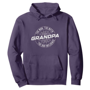 Funny Grandpa Hoodie Man Myth Bad Influence Funny Fathers Day - Print Your Wear