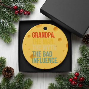 Funny Grandpa Ceramic Ornament Retro Man Myth Bad Influence Best Funny Fathers Day TS10 1pc Yellow Cheese Print Your Wear