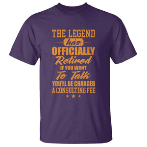 The Legend Has Retired T Shirt Funny Retirement Party Gag Gift TS10 Purple Print Your Wear
