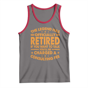 Funny Retirement Tank Top Funny The Legend Has Retired TS10 Deep Heather Red Print Your Wear