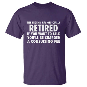 Funny Retirement T Shirt Funny The Legend Has Retired Grandpa Dad Humor TS10 Purple Print Your Wear