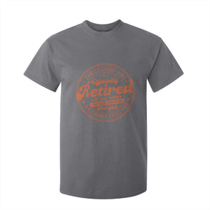 The Legend Has Retired T Shirt For Kid Retro Funny Retirement Gift Dad Humor TS10 Charcoal Print Your Wear