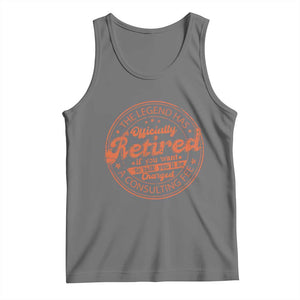 The Legend Has Retired Tank Top Retro Funny Retirement Gift Dad Humor TS10 Black Heather Print Your Wear