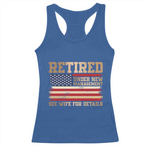 Funny Retirement Racerback Tank Top See Wife For Details Husband Dad Grandpa Humor US Flag TS10 Royal Blue Print Your Wear