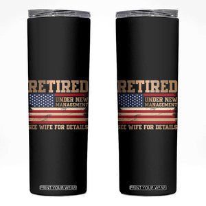 Funny Retirement Skinny Tumbler See Wife For Details Husband Dad Grandpa Humor US Flag TS10 Black Print Your Wear