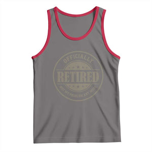 Retired Not My Problem Anymore Tank Top Funny Retirement 2026 TS10 Deep Heather Red Print Your Wear