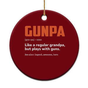 Funny Gunpa Ceramic Ornament Gun Lover Grandpa Pro Gun Enthusiast TS10 1pc Red Print Your Wear