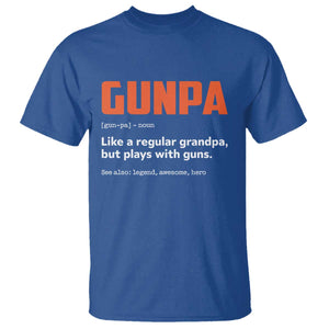 Funny Gunpa T Shirt Gun Lover Grandpa Pro Gun Enthusiast TS10 Royal Blue Print Your Wear