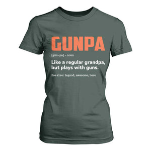 Funny Gunpa T Shirt For Women Gun Lover Grandpa Pro Gun Enthusiast TS10 Dark Forest Green Print Your Wear