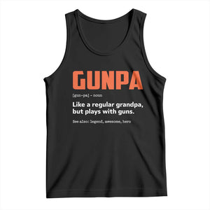 Funny Gunpa Tank Top Gun Lover Grandpa Pro Gun Enthusiast TS10 Black Print Your Wear