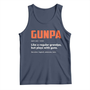 Funny Gunpa Tank Top Gun Lover Grandpa Pro Gun Enthusiast TS10 Navy Print Your Wear