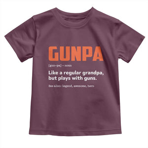Funny Gunpa Toddler T Shirt Gun Lover Grandpa Pro Gun Enthusiast TS10 Maroon Print Your Wear